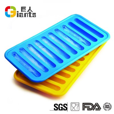 Silicone Ice Stick Tray,Easy Push Pop Out Ice Stick Cubes for Sport and Water Bottles.