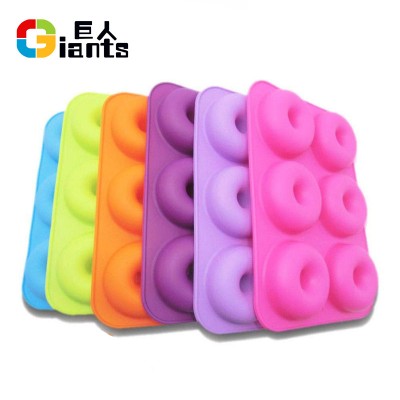 6-Cavity Silicone Donut Baking Pan/Non-Stick Donut Mold