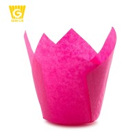 High Quality Products Greaseproof Solid Colored Paper Tulip Baking Cups Muffin Wraps