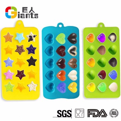 Hearts, Stars & Shells - set of 3 Silicone Chocolate Molds