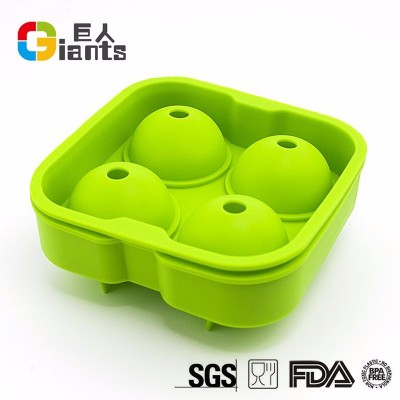 4 cavities Silicone ice ball mold