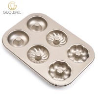 6-Cups Non-Stick  With Gold Coating Baking Doughnut Muffin Pan