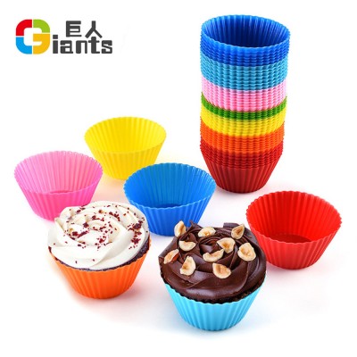 Non-stick Reusable Silicone Cake baking muffin cups cupcake liners