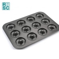 12 Cavity Non-stick Donut Pan Doughnut Baking Pan  for Muffin, Cake, Dessert